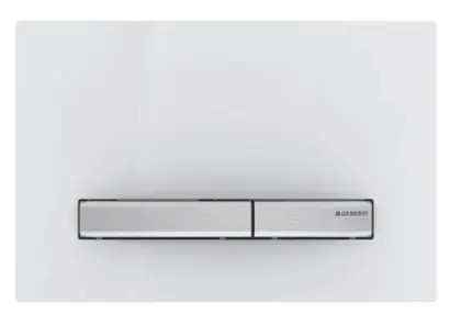 Geberit Sigma 50 bedieningsplaat - wit alpine - kunststof - 2 druktoetsen 115.788.11.2