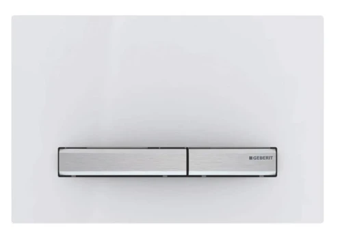 Geberit Sigma 50 bedieningsplaat - wit alpine - kunststof - 2 druktoetsen 115.788.11.2