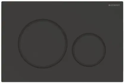Geberit Sigma 20 bedieningsplaat - zwart mat - kunststof - 2 druktoetsen designringen in het zwart 115.882.16.1