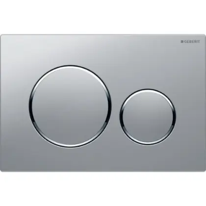 Geberit Sigma 20 bedieningsplaat - mat verchroomd gelakt easy-to-clean - kunststof - 2 druktoetsen 115.882.JQ.1