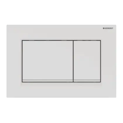 Geberit Sigma 20 (ex Sigma 30) bedieningsplaat - wit mat - kunststof - 2 druktoetsen 115.883.01.1