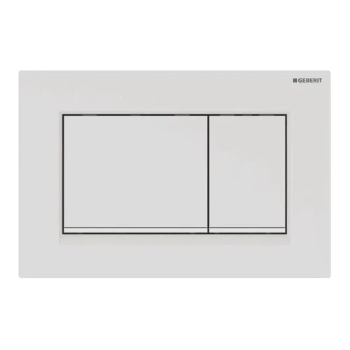 Geberit Sigma 20 (ex Sigma 30) bedieningsplaat - wit mat - kunststof - 2 druktoetsen 115.883.01.1