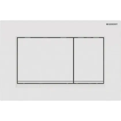 Geberit Sigma 20 (ex Sigma 30) bedieningsplaat - wit/wit mat - 2 druktoetsen 115.883.11.1