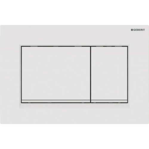 Geberit Sigma 20 (ex Sigma 30) bedieningsplaat - wit/wit mat - 2 druktoetsen 115.883.11.1