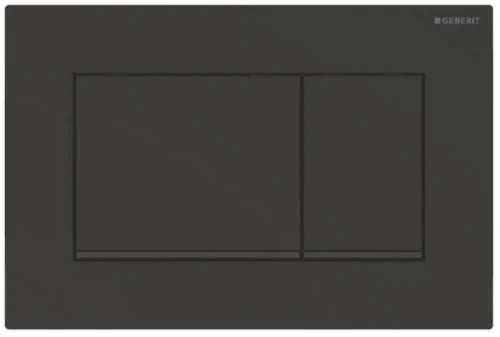 Geberit Sigma 20 (ex Sigma 30) bedieningsplaat - zwart mat - 2 druktoetsen blinkend zwart rand 115.883.16.1