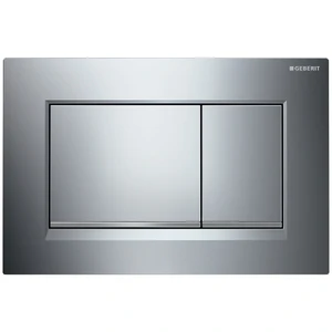 Geberit Sigma 20 (ex Sigma 30) bedieningsplaat - chroom - kunststof - 2 druktoetsen chroom onderaan druktoetsen 115.883.KH.1