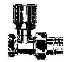 Begetube handbediende rechte radiatorkraan 3/4 x 3/4 - vast handwiel 120074028