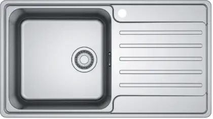 Franke Bell vlakbouwspoeltafel 860 x 480 mm - 1 bak - inox - met verlek rechts 127.0548.175
