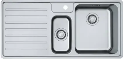 Franke Bell vlakbouwspoeltafel 1000 x 480 mm - 1 + 1/2 bak - inox - met verlek links 127.0548.176