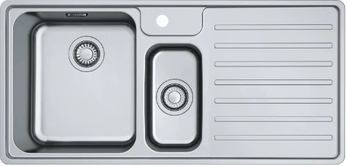 Franke Bell vlakbouwspoeltafel 1000 x 480 mm - 1 + 1/2 bak - inox - met verlek rechts 127.0548.177