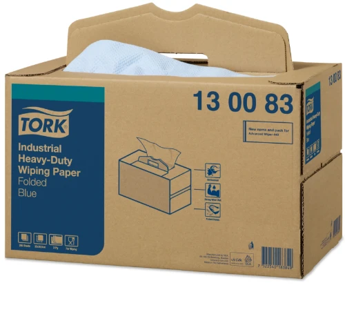 Tork W7 poetspapier industrial heavy duty (200 vellen) - blauw - prijs per doos 130083