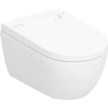 Geberit Alba Aquaclean douchetoilet 565 x 375 x 405 mm - wandtoilet - toiletzitting met soft-close - wit Keratect 146.350.01.1