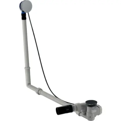 Geberit Uniflex badafvoer met draaibediening 52 mm - met afwerkset en afvoerbuis met kogelgewricht - chroom 150.651.21.6