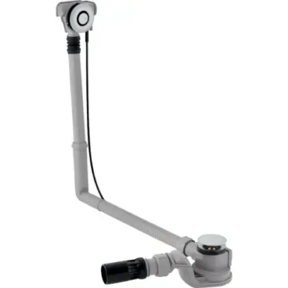 Geberit Uniflex Pushcontrol badafvoer met drukknop 52 mm - met afwerkset - chroom 150.751.21.6