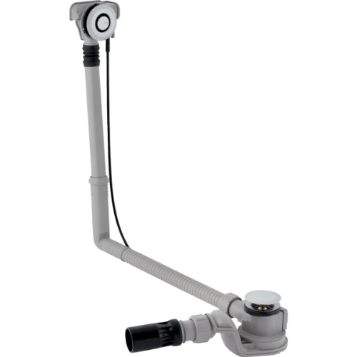 Geberit Uniflex Pushcontrol badafvoer met drukknop 52 mm - met afwerkset - chroom 150.751.21.6