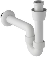 Geberit PP enkele buissifon kort model 5/4 x 40 mm - wit - handenwasser of bidet 151.104.11.1