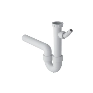 Geberit PP enkele buissifon 6/4 x 40 mm - wit - met wasmachineaansluiting 152.713.11.1