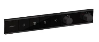 Hansgrohe RainSelect afwerkset inbouwthermostaat voor 4 systemen - zwart mat 15382670