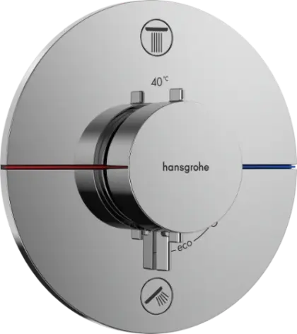 Hansgrohe Showerselect Comfort S inbouwthermostaat voor 2 functies - chroom 15554000