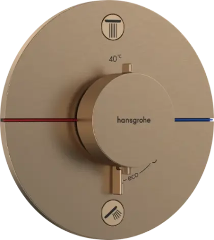 Hansgrohe ShowerSelect Comfort S inbouwthermostaat voor 2 functies - Brushed Bronze 15554140