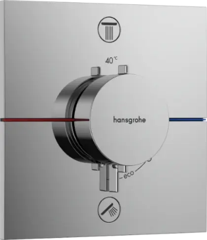 Hansgrohe Showerselect Comfort E inbouwthermostaat voor 2 functies - chroom 15572000