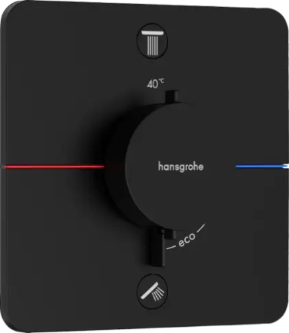 Hansgrohe Showerselect Comfort Q inbouwthermostaat voor 2 functies - zwart mat 15586670