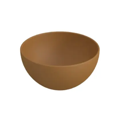 Obi opzetwastafel rond 240 x 240 x 120 mm - tabak - keramiek - zonder kraangat - zonder overloop 1562857