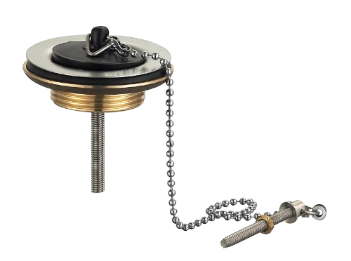 standard afvoerplug 5/4 x 63mm - chroom - met stop en ketting 1563746