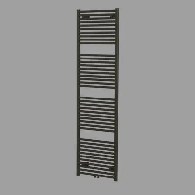 Caldo Rondo handdoekradiator - ronde buizen 1800 x 600 mm - 990 Watt (EN442 75/65/20) - 1MM8 - zwart mat 1564375