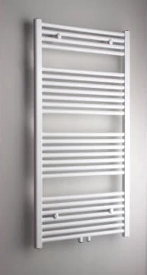 Caldo Rondo handdoekradiator - ronde buizen 1200 x 600 mm - 617 Watt (EN442 75/65/20) - 1MM8 - Ral 9016 Verkeerswit 1565068
