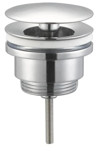 standard afvoerplug 5/4 x 63 mm - chroom - niet afsluitbaar - zonder overloop 1565592