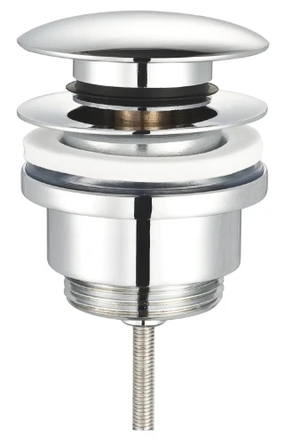 standard afvoerplug 5/4 x 63 mm - chroom - Click-Clack - universeel 1565647