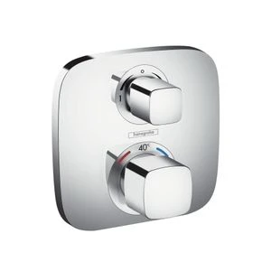 Hansgrohe Ecostat E afwerkset - chroom - voor inbouwthermostaat met stopkraan en omsteller 15708000