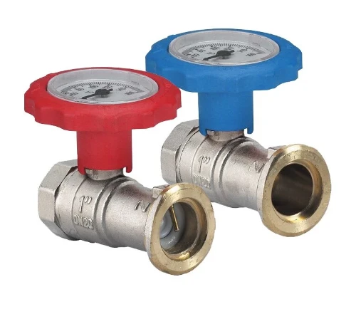 Watts WattsCIR Thermo 1A pompset met bolkranen en thermometer 6/4 x 4/4 - prijs per set 1706101
