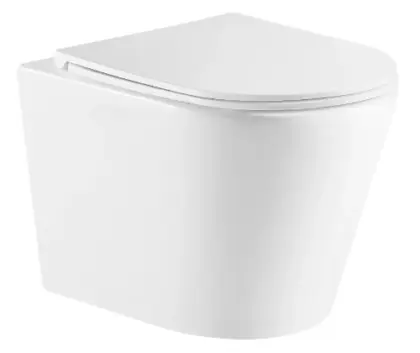 Brio hangtoilet PACK (hangtoilet + zitting) 360 x 520 mm - zonder spoelrand - softclose - quick release - wit 1724564