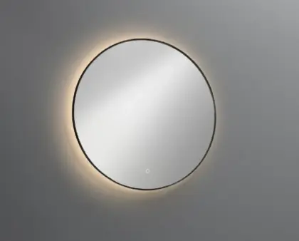Mila spiegel rond 1000 mm - met Led verlichting - zwart mat 1776147