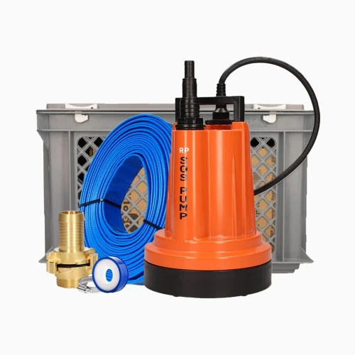 Floodbox dompelpomp met afvoerset 12