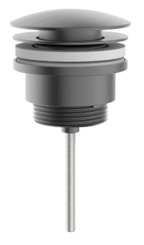 Vivo afvoerplug universeel - click-clack - open plug - Gun Metal PVD - staal mat PVD 1952086