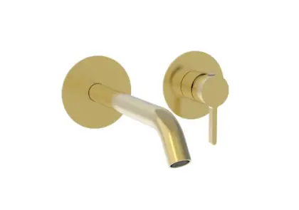 Vivo afwerkset voor muurinbouw wastafelmengkraan - Brushed Gold PVD - goud mat PVD 1952089