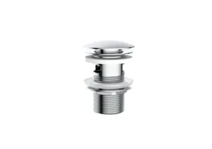 Vivo afvoerplug met overloop - click-clack - open plug - chroom 1952093