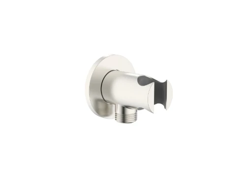 Vivo muuraansluitbocht met douchehouder 1/2 - Brushed Nickel PVD - geborsteld mat PVD 1952101