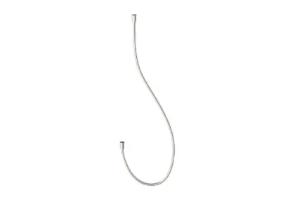 Vivo doucheflexibel geribbeld 1/2 x 1500 mm - Brushed Nickel PVD - geborsteld mat PVD 1952109