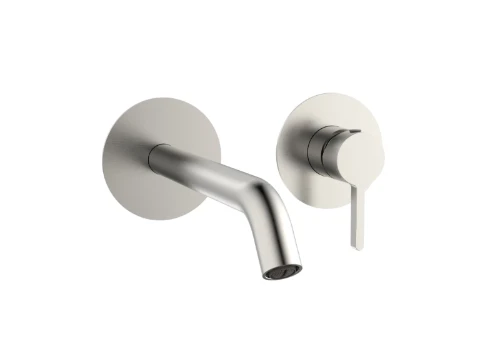 Vivo afwerkset voor muurinbouw wastafelmengkraan - Brushed Nickel PVD - geborsteld mat PVD 1952120