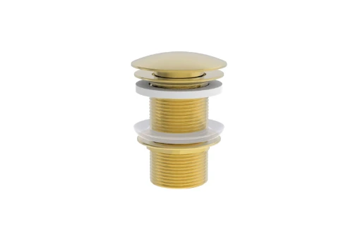 Vivo afvoerplug zonder overloop - click-clack - open plug - Brushed Gold PVD - goud mat PVD 1952131