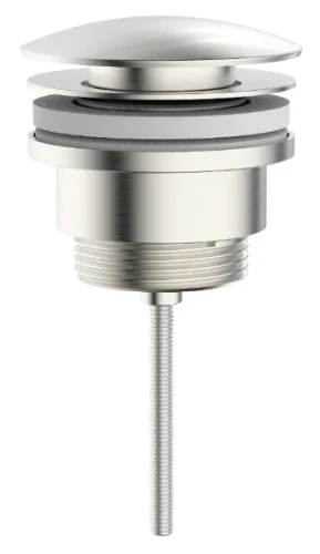 Vivo afvoerplug universeel - click-clack - open plug - Brushed Nickel PVD - geborsteld mat PVD 1952143