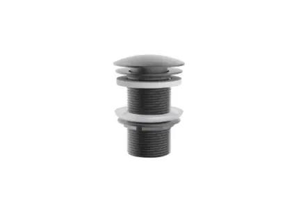 Vivo afvoerplug zonder overloop - click-clack - open plug - Gun Metal PVD - staal mat PVD 1952177