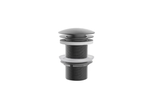 Vivo afvoerplug zonder overloop - click-clack - open plug - Gun Metal PVD - staal mat PVD 1952177