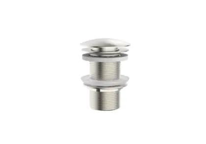 Vivo afvoerplug zonder overloop - click-clack - open plug - Brushed Nickel PVD - geborsteld mat PVD 1952190
