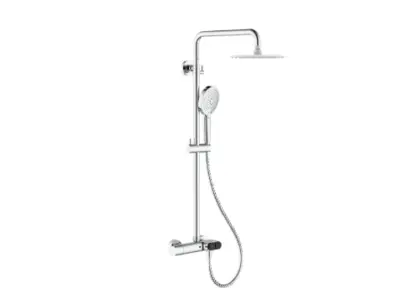 Vivo 3.0 showerset met druktoets - douchethermostaat met hoofd- en handdouche - chroom 1952234
