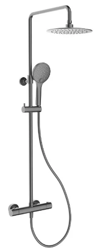Rondo showerset Safetouch in hoogte verstelbaar (815-1165mm) - gun metal PVD - Belgaqua gekeurd 1959604